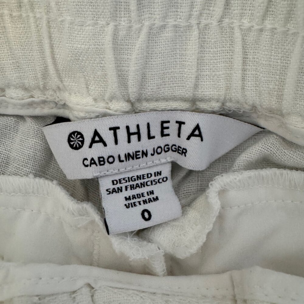 ATHLETA - Cabo Linen Joggers (White, NWOT) - Picture 4 of 7
